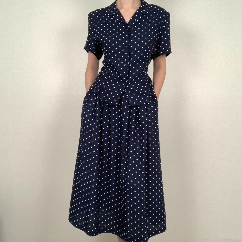 Vintage Sag Harbor Polka Dot Matching Set